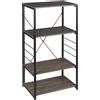 WOLTU Scaffale per Cucina 4 Ripiani Mensola da Cucina Scaffalature 60x40x123.5cm Faggio Scuro - Woltu