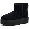 UGG Classic Mini Platform, Stivali alla Moda Donna, Nero, 41 EU