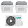 HISENSE CONDIZIONATORE HISENSE CASSETTA A 4 VIE DUAL SPLIT 12000+12000 BTU INVERTER 2AMW52U4RXC A++ R32