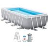 Intex Piscina Prisma Frame Rectangular Above Ground With Filter