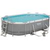 Bestway Piscina Tubolare Ovale 56448 Power Steel 488x305x107cm