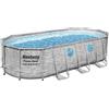 Bestway Piscina Tubolare Ovale 56716 Power Steel Swim Vista 549x274x122cm