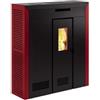 Invicta STUFA A PELLET SLIM CANALIZZATA INVICTA DAGLAN BORDEAUX 9 KW