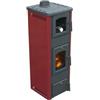 Vulcania Stufa a legna con forno vulcania tina rosso 6,1 kw