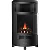 Qlima STUFA A GAS QLIMA GH8034 NERO 3,4 KW CON FIAMMA ROSSA