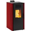 Invicta Stufa a pellet ventilata invicta burano 8 wi-fi rosso 8 kw