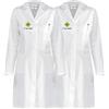 kit da 2 Camice bianco donna dottore medico erboristeria farmacia sanitario bottone automatico- Personalizzabile con il tuo logo