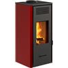 Invicta Stufa a legna ventilata invicta senales rosso 8,4 kw