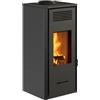 Invicta Stufa a legna ventilata invicta senales nero 8,4 kw