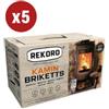Rekord 5 pezzi mattonelle di carbone da 10 kg - imballo da 50 kg