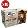 Rekord 10 pezzi mattonelle di carbone da 10 kg - imballo da 100 kg