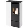 Punto Fuoco Stufa a pellet slim ermetica punto fuoco pia bianco 9,9 kw