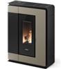 FreePoint Stufa a pellet slim canalizzata ermetica freepoint arco 9 light bronze 8,5 kw con wi-fi