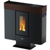 FreePoint Stufa a pellet slim canalizzata ermetica freepoint moon moka 10 kw con wi-fi