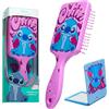 Disney Stitch Spazzola Capelli Bambina, Set di Spazzola e Specchio Compatto (Stitch Spazzola e Specchio)