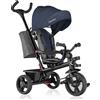 Lionelo Triciclo Bambini Evolutivo Sedile Girevole 360° colore Jeans - Haari
