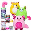Basic Fun Misfittens Gatti Peluche da Collezione a Sorpresa Gemme, Gattini, Gatto di Peluche, Giocattolo Peloso a Sorpresa per Bambine, Bambini e Bimbi Piccoli dai 3+ Anni