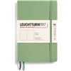 LEUCHTTURM1917 Paperback (B6+) Taccuino, Copertina morbida, Liscio, Sage | 123 pagine numerate, carta avorio, cucito a filo, tasca a soffietto, 2 segnapagina