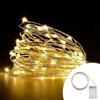 Wisdom Stringa 10 metri da 100 MicroLed Bianco Caldo a batteria Wisdom