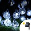 Wisdom Catena decorata con 50 Perle a Led Bianco Freddo 5 metri con pannello solare Wisdom