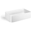 Lineabeta Lavabo rettangolare da appoggio Quarelo in ceramica 58,5x36,5cm bianco