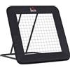 HOMCOM Rebounder Pieghevole e Regolabile da Esterno per Calcio, Baseball e Pallavolo, 128x118x108-120 cm, Nero