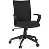 HJH Office 723042 sedia da ufficio ergonomica SOFT sedia girevole moderna per home office con ruote e funzione basculante, tessuto nero