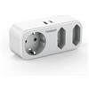 TESSAN Presa Multipla con USB C, Presa Salvaspazio con 3 Prese