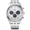 Orient Stretto RA-TX0305S10B - Orologio da uomo con cronografo solare da 43 mm, quadrante bianco, cinturino in acciaio, orologio da uomo RA-TX0305S10B, bianco, Vestito