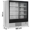 Frigo Murale Salumi, Bibite e Latticini Cervinia con Porte Scorrevoli, -1°C/+5°C, Larghezza 180 cm, Profondità 71 cm