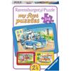 Ravensburger Puzzle per bambini Ravensburger - 05630 animali in uso - Puzzle con cornice da 3 x 6 pezzi per bambini dai 2,5 anni in su