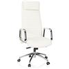 HJH Office 600902 Poltrona Girevole ASPERA 20 Pelle, Sedia da Ufficio con Braccioli, Schienale alto ergonomico, Altezza Regolabile, Bianco Crema