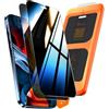 TAURI Privacy Vetro Temperato per iPhone 16 Pro,Rimozione Automatica Della Polvere, Durezza 9H, Senza Bolle,Pellicola Protettiva per iPhone 16 Pro Pellicola Anti-Spy, 2 Pezzi