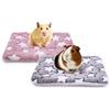 MICOOYO 2 tappetini per piccoli animali domestici, soffice cuccia in pile per conigli, porcellini d'India, scoiattoli e criceti (stella, 32 x 25 cm)