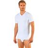 o-day Liabel 2Pz Maglietta Uomo Intima Cotone Elasticizzato ComfortFit | Morbidezza e Traspirabilità | T-Shirt Uomo per Tutte Le attività (IT, Testo, S, Regular, Regular, 2 Pz - Bianco Scollo V)