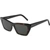 Yves Saint Laurent SL 276 Mica-002 53 Sunglass Woman Acetat Occhiali da Sole, Havana-Grigio, Donna