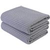 Polyte - telo bagno in microfibra - a nido d'ape - grigio - oversize - 76,2 x 152,4 cm - 2 pezzi