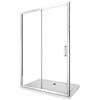 LANERI Porta Doccia Scorrevole Bagno Nicchia vetro 6 mm Anti-calcare H.190 (155-160 H.190 cm)