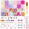 Liangding Kit per Braccialetti Fai da te Bambina 5 6 7 8 9 10 Anni, Crea Braccialetti Bambina con 6/8mm Perline e Ciondolo a Forma di Unicorno, Creativo Regalo Compleanno Ragazza