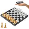Dereine Mini Scacchiera Portatile, Scacchiera Magnetica Portatile, 13 x 13 cm Scacchiera da Viaggio, Scacchiera Pieghevole, Scacchi Portatili da Viaggio per Bambini e Adulti
