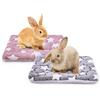 MICOOYO 2 tappetini per piccoli animali domestici, soffice cuccia in pile per conigli, porcellini d'India, scoiattoli e criceti (stella, 49 x 32 cm)