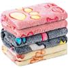 MICOOYO Confezione da 3 coperte per cani, lavabili, in pile soffice, per gatti, cuccioli, calda coperta con stampa a zampe per cani di piccola taglia media e grande (XLarge)