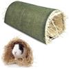 SNSYGN tunnel per conigli, porcellini d'India, tunnel di peluche, criceto, giocattolo per piccoli animali, porcellini d'India, furetto, cincillà, riccio (verde)