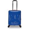 Invicta Trolley Travel - Bagaglio a Mano - Blu - 33 Litri, Rigido da Cabina con 4 Ruote Girevoli