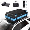 Rimoody Box da Tetto Auto 595L Impermeabile Borsa da Tetto 21 Piedi Cubici Pieghevole Borsa Portapacchi Tetto Universale Adatto a Tutti i Veicoli con/senza Portapacchi Auto con Tappetino Antiscivolo + 6 Ganci