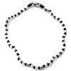 Spadarella Gioielli Spadarella spadino bracciale con pepite in argento 925 di diametro 3 mm e cotone nautico blu acceso.Fatto a mano.Unisex.Lunghezza 17 cm.