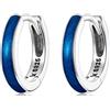 Qings Orecchini Cerchio Piccoli Donna - Argento Sterling 925 Orecchini a Cerchio Smaltati Neri Blu Semplici Orecchini a Cerchio con Cartilagine Piccoli Huggie Regalo per Donne Ragazze Uomini