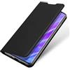 COPHONE - Cover Compatibile Samsung Galaxy S20 Plus in Pelle Nera. Custodia a Portafoglio in Pelle con Chiusura Magnetica per Galaxy S20 Plus