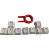 Myazs 9 tasti PBT retroilluminati per switch Cherry MX, blu e rosso, tastiera meccanica da gioco con estrattore per tasti