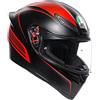 AGV CASCO K1 AGV MULTI WARMUP MATT BLACK/RED ML